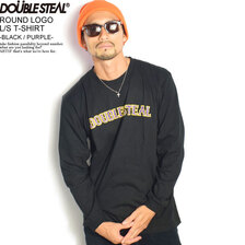 DOUBLE STEAL ROUND LOGO L/S T-SHIRT -BLACK/PURPLE- 914-14053画像