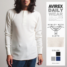 AVIREX L/S THERMAL HENLEY NECK TEE 6153516画像