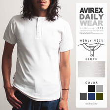 AVIREX S/S HENLEY NECK T-SHIRT 6143504画像