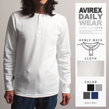 AVIREX L/S HENLEY NECK T-SHIRT 6153482画像