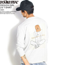 DOUBLE STEAL CROUCH GIRL L/S T-SHIRT -ASH- 914-14080画像