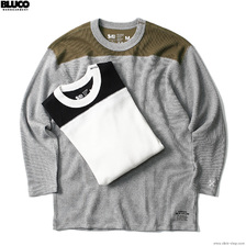 BLUCO 2PAC THERMAL SHIRTS -football- C-PACK (ASH-CYT/IVO-BLK) OL-018-021画像
