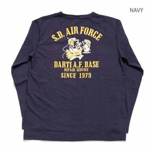STUDIO D'ARTISAN PRINT LONG SLEEVE T-SHIRT "S.D.AIR FORCE" 8044A画像