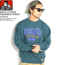 BEN DAVIS BEN'S LETTERD CREWNECK SWEAT -B.GREEN- C-1780058画像