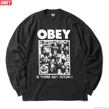 OBEY HEAVYWEIGHT LS TEE "IS THERE ANY FUTURE" (BLACK)画像