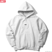 OBEY BOX FIT PREMIUM HOODED FLEECE "OBEY BOLD MINI" (ASH GRAY)画像