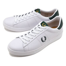 FRED PERRY SPENCER LEATHER WHITE/IVY B2333-100画像