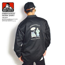 BEN DAVIS EMBROIDERY WORK SHIRT -BLACK- G-1780017画像