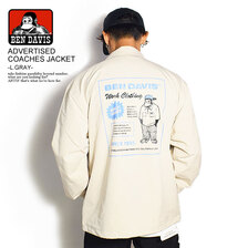 BEN DAVIS ADVERTISED COACHES JACKET -L.GRAY- G-1780001画像