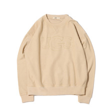 UGG リバースロゴ刺繍 クルーネック トップス BEIGE 21AW-RUGTP02画像