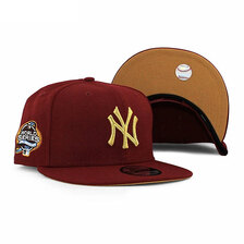 NEW ERA NEW YORK YANKEES 2003 WORLD SERIES CAMEL BOTTOM SNAPBACK CAP CARDINAL JJ70592934画像