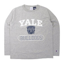 Champion MADE IN USA T1011 RAGLAN LONG SLEEVE T-SHIRT YALE UNIVERSITY OXFORD GREY C5-U406-070画像