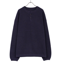 crepuscule Moss stitch henley neck 2103-003画像
