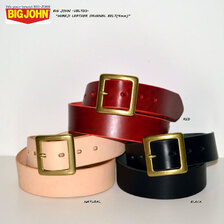 BIG JOHN VBLT03 HIMEJI LEATHER ORIGINAL BELT画像