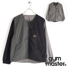gym master RVナイロンウィンドブレイクノーカラージャケット モノトーンCRZ/グレー G518666-90画像