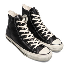 CONVERSE ALL STAR OLIVE GREEN LEATHER HI BLACK 31304770画像