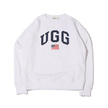 UGG US 刺繍ロゴ クルーネック スウェット WHITE 21AW-UGTP09画像