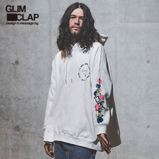 GLIMCLAP Back side brushed sweat material printed design hoodie 11-043-GLA-CB画像
