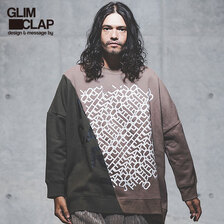 GLIMCLAP Back side brushed sweat material bias cutting design pullover 11-040-GLA-CB画像