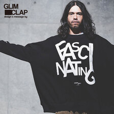 GLIMCLAP Back side brushed sweat material impact logo print design pullover 11-039-GLA-CB画像