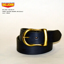 BIG JOHN HIMEJI LEATHER ORIGINAL INDIGO BELT VBLT02-ID画像
