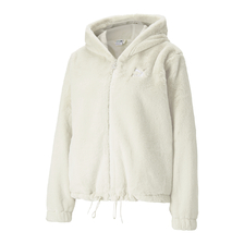 PUMA CLASSICS FAUX FUR FULL-ZIP HOO BEIGE 531606-73画像