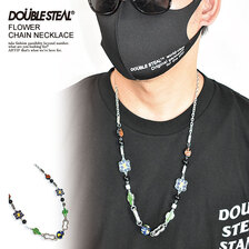 DOUBLE STEAL FLOWER CHAIN NECKLACE 414-90019画像