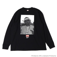 atmos &times; LIFE &times; SCREEN STARS PHOTO TEE Nas BLACK MAT21-A044画像