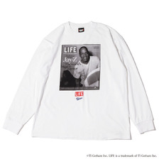 atmos &times; LIFE &times; SCREEN STARS PHOTO TEE JAY-Z COVER WHITE MAT21-A042画像