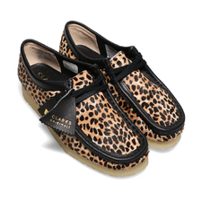 Clarks Wallabee. Leopard Print BLACK 26160033画像