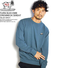 The Endless Summer TES TURN BUHI EMB CREWNECK SWEAT -BLUE GRAY- FH-1774313画像
