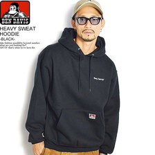 BEN DAVIS HEAVY SWEAT HOODIE -BLACK- C-1780046画像