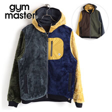 gym master リバーシブルボア&times;タスロンフードJKT チャコール/ネイビーCRZ G802365-98画像