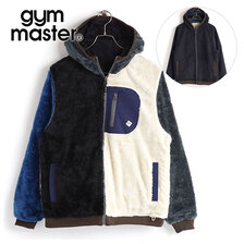 gym master リバーシブルボア&times;タスロンフードJKT ブラック/ナチュラルCRZ G802365-97画像