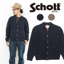Schott フロントボタン ウール カーディガン 46980画像