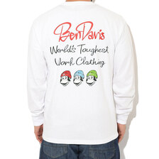 BEN DAVIS Triple Icon Print L/S Tee WHITE LABEL BDZ1-1010画像