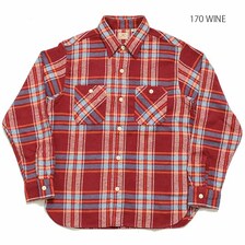 SUGAR CANE TWILL CHECK L/S WORK SHIRT SC28746画像