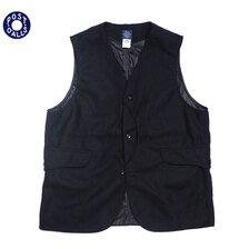 POST OVERALLS 1512 ROYAL TRAVELER WOOL MELTON VEST navy画像