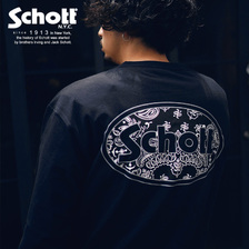 Schott BANDANA OVAL LOGO LS T-SHIRT 3113186画像