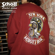 Schott CREW SWEAT ROOSTER 3113187画像