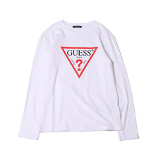 GUESS MEN'S L/SLV TEE SHIRT WHITE ML3K8450K画像