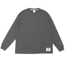 RHC Ron Herman &times; Champion Pocket L/S Tee CHARCOAL GRAY画像
