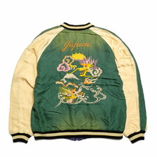 TAILOR TOYO Mid 1950s Style Acetate Souvenir Jacket &ldquo;DUELLING DRAGONS&rdquo; &times; &ldquo;WHITE TIGER&rdquo; AGING MODEL TT14896画像