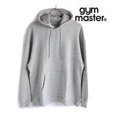 gym master メンズ オーガニックコットン吊り編み裏毛プルパーカー 杢グレー G733678-03画像
