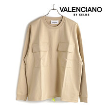 VALENCIANO BY KELME メンズ クルーネックスウェットシャツ BEIGE KV590-37画像