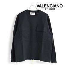 VALENCIANO BY KELME メンズ クルーネックスウェットシャツ CHARCOAL BLACK KV590-102画像