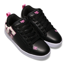 DC SHOES Ws COURT GRAFFIK LITE BLACK/PINK DW214601-KPS画像