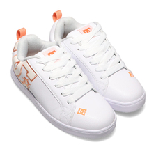 DC SHOES Ws COURT GRAFFIK LITE WHITE/ORANGE DW214601-WOR画像