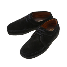 Padmore & Barnes Willow Low Suede -CREPE BLACK- M387画像