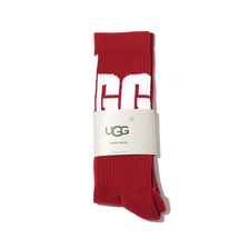 UGG LOGO CREW SOCK CHOPD RICH RED 1129493画像